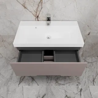 Напольная тумба под раковину Style Line Матис ЛС-00002439 80 см тауп тёмный